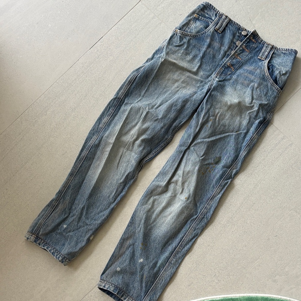 Free People Blue Boyfriend Jeans